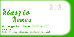 ulaszlo nemes business card